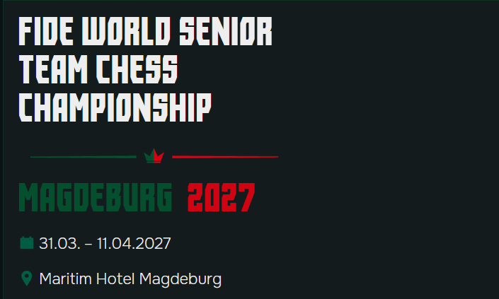Senioren Team Schach WM Magdeburg 2027 – Anmeldung jetzt möglich